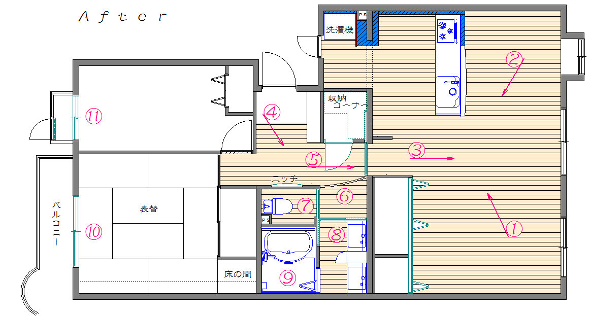 画像をクリックで拡大（平面図After)